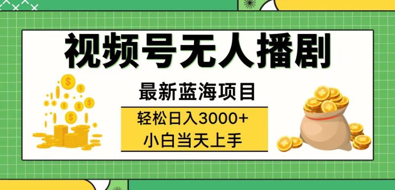 （12128期）视频号无人播剧，轻松日入3000+，最新蓝海项目，拉爆流量收益，多种变…-网创空间