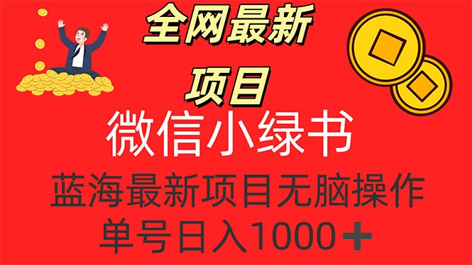 （12163期）全网最新项目，微信小绿书，做第一批吃肉的人，一天十几分钟，无脑单号…-网创空间