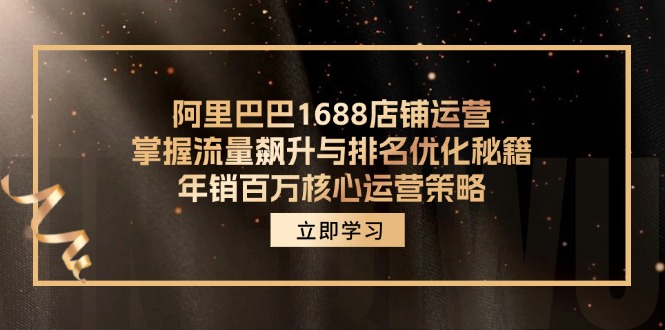 （12184期）阿里巴巴1688店铺运营，掌握流量飙升与排名优化秘籍 年销百万核心运营策略-网创空间
