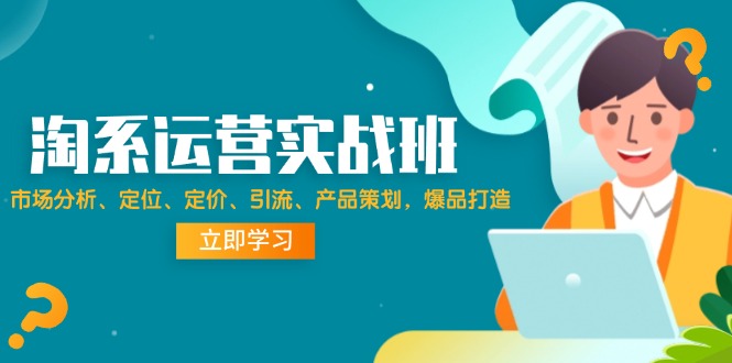（12186期）淘系运营实战班：市场分析、定位、定价、引流、产品策划，爆品打造-网创空间