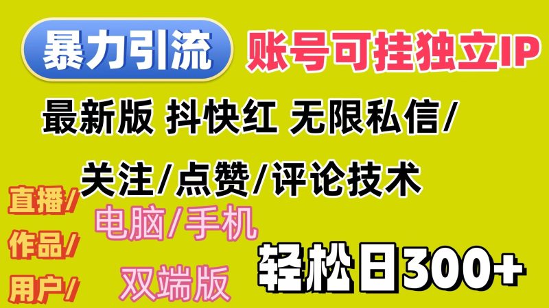 （12210期）暴力引流法 全平台模式已打通  轻松日上300+-网创空间