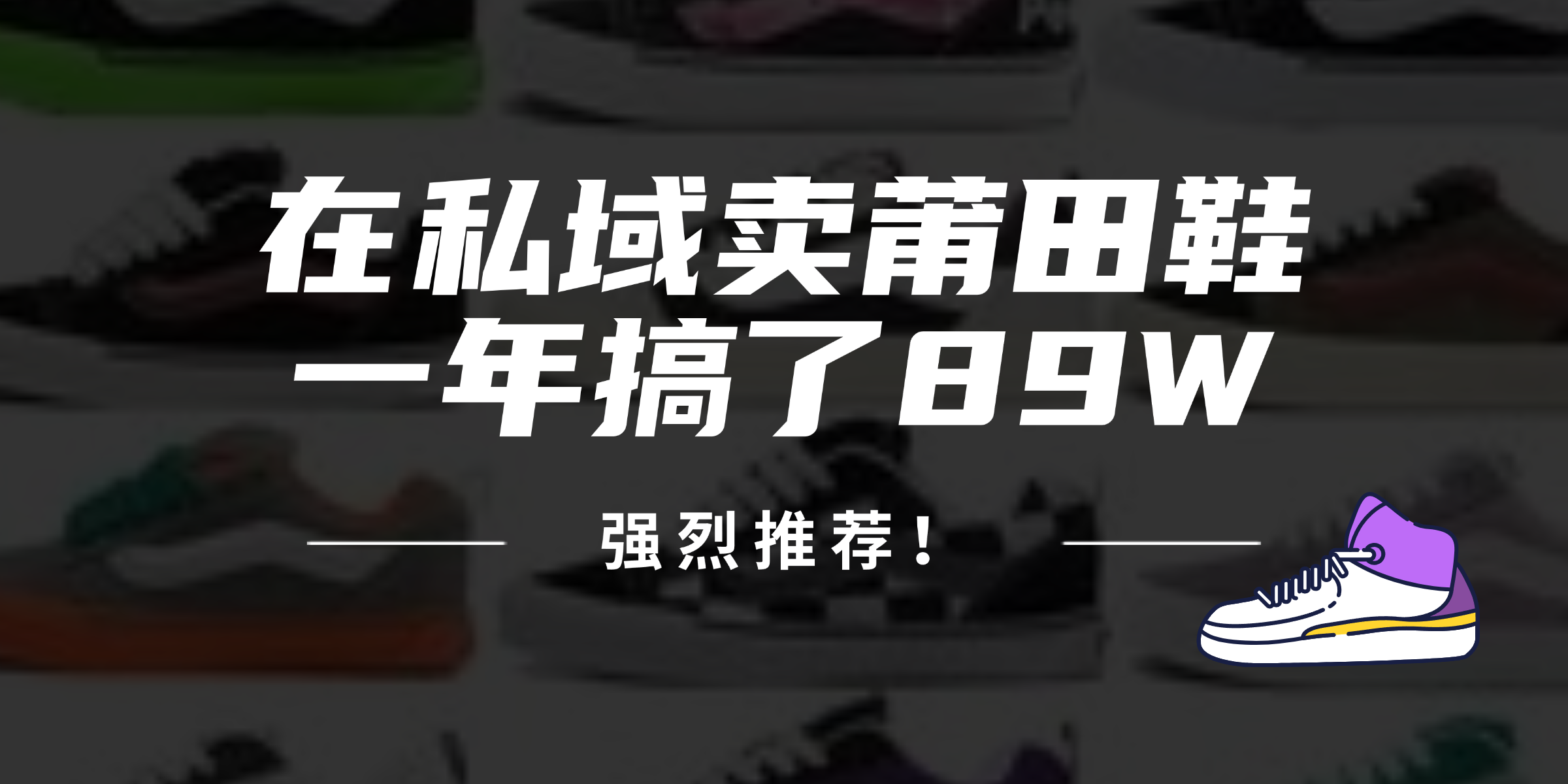 （12370期）24年在私域卖莆田鞋，一年搞了89W，强烈推荐！-网创空间