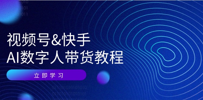 （12470期）视频号&快手-AI数字人带货教程：认知、技术、运营、拓展与资源变现-网创空间