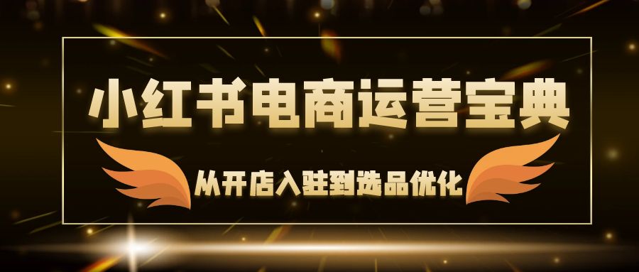 （12497期）小红书电商运营宝典：从开店入驻到选品优化，一站式解决你的电商难题-网创空间