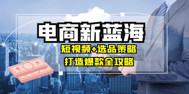 商家必看电商新蓝海：短视频+选品策略，打造爆款全攻略，月入10w+-网创空间