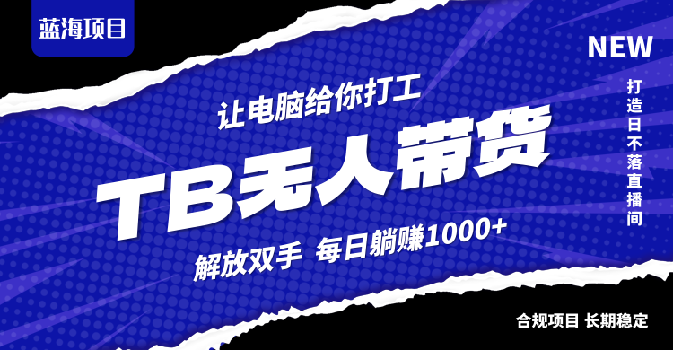 淘宝无人直播最新玩法，不违规不封号，轻松月入3W+-网创空间