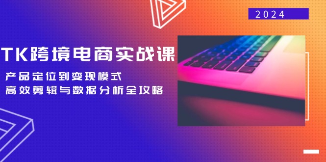 TK跨境电商实战课：产品定位到变现模式，高效剪辑与数据分析全攻略-网创空间