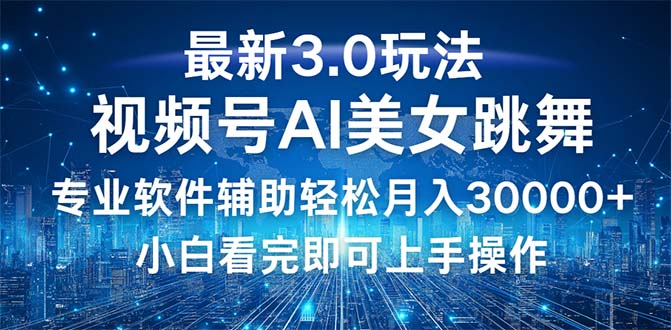 （12788期）视频号最新3.0玩法，当天起号小白也能轻松月入30000+-网创空间