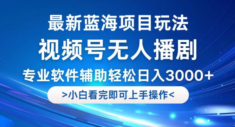 （12791期）视频号最新玩法，无人播剧，轻松日入3000+，最新蓝海项目，拉爆流量收…-网创空间