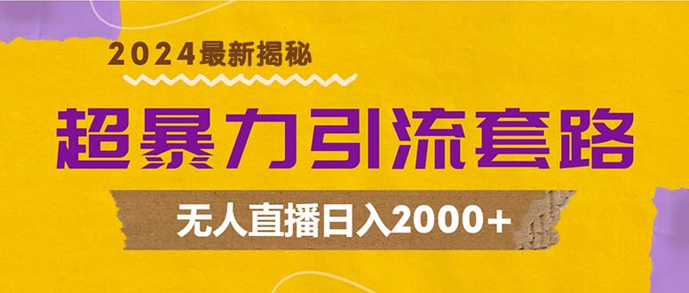 （12800期）超暴力引流套路，无人直播日入2000+-网创空间