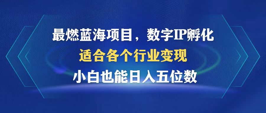 （12941期）最燃蓝海项目  数字IP孵化  适合各个行业变现  小白也能日入5位数-网创空间