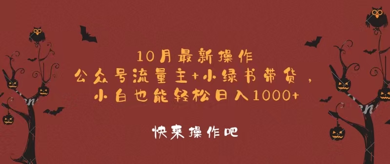 （12977期）10月最新操作，公众号流量主+小绿书带货，小白轻松日入1000+-网创空间