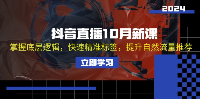 （13024期）抖音直播10月新课：掌握底层逻辑，快速精准标签，提升自然流量推荐-网创空间