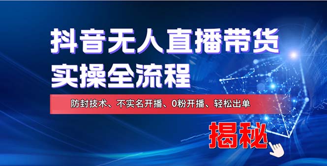 （13001期）在线赚钱新途径：如何用抖音无人直播实现财务自由，全套实操流程，含…-网创空间
