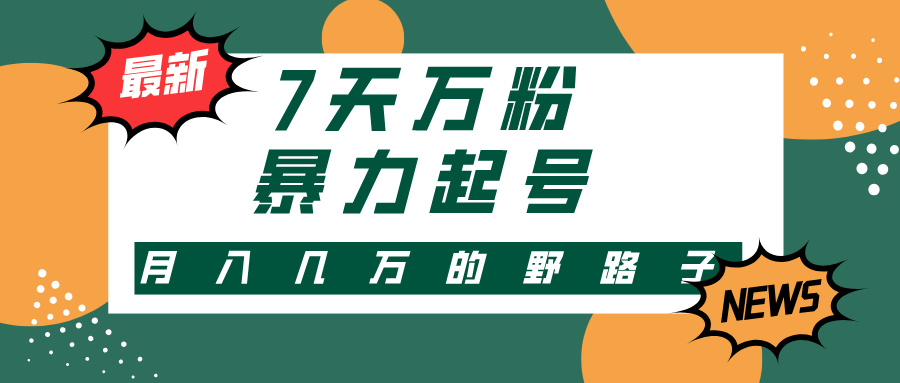 （13047期）3-7天万粉，快手暴力起号，多种变现方式，新手小白秒上手，单月变现几…-网创空间