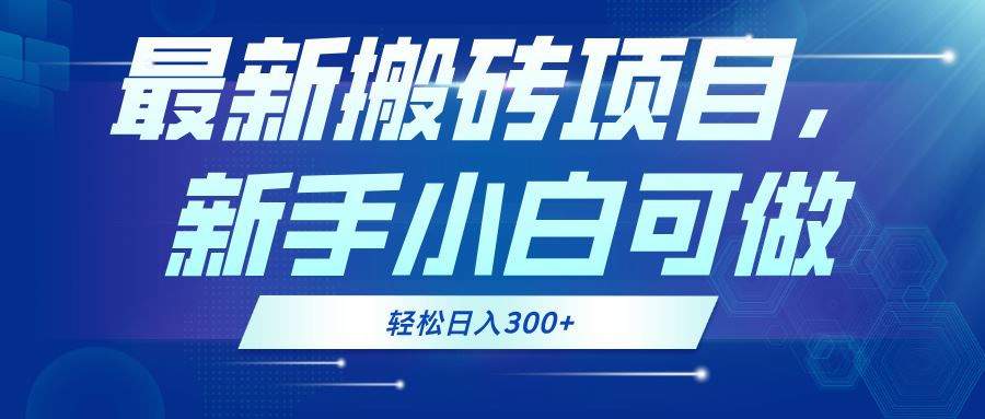 （13086期）最新0门槛搬砖项目，新手小白可做，轻松日入300+-网创空间