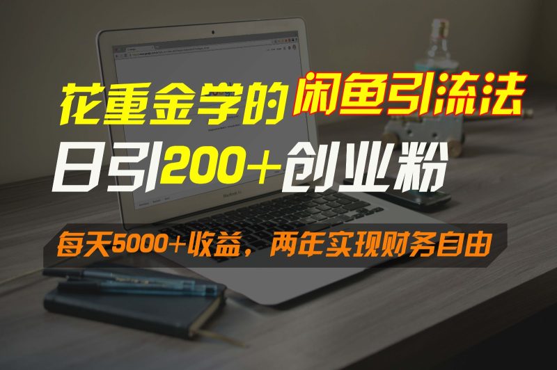 花重金学的闲鱼引流法，日引流300+创业粉，每天5000+收益，两年实现财务自由-网创空间