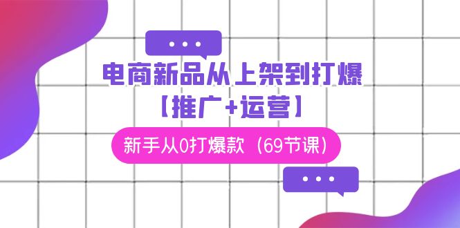 电商新品从上架到打爆【推广+运营】，新手从0打爆款（69节课）-网创空间