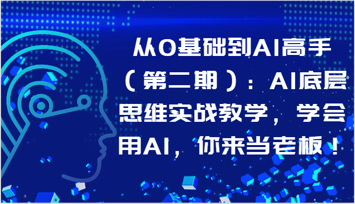 从0基础到AI高手（第二期）：AI底层思维实战教学，学会用AI，你来当老板！-网创空间