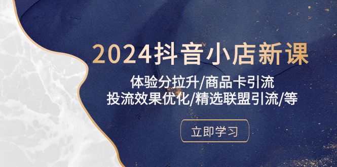 2024抖音小店新课，体验分拉升/商品卡引流/投流效果优化/精选联盟引流/等-网创空间