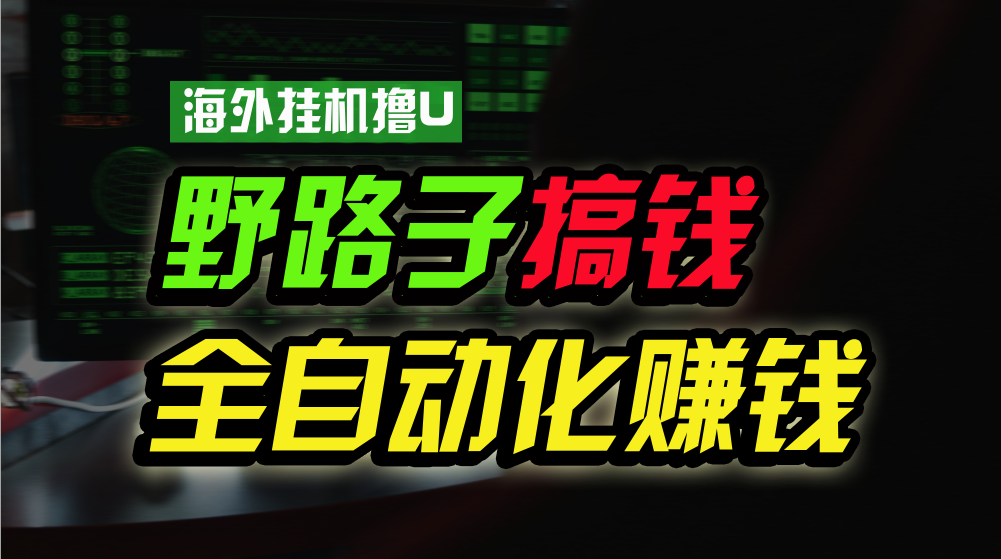 海外挂机撸U新平台，日赚8-15美元，全程无人值守，可批量放大，工作室内部项目！-网创空间