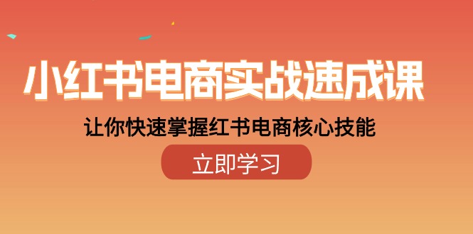 小红书电商实战速成课，让你快速掌握红书电商核心技能（28课）-网创空间
