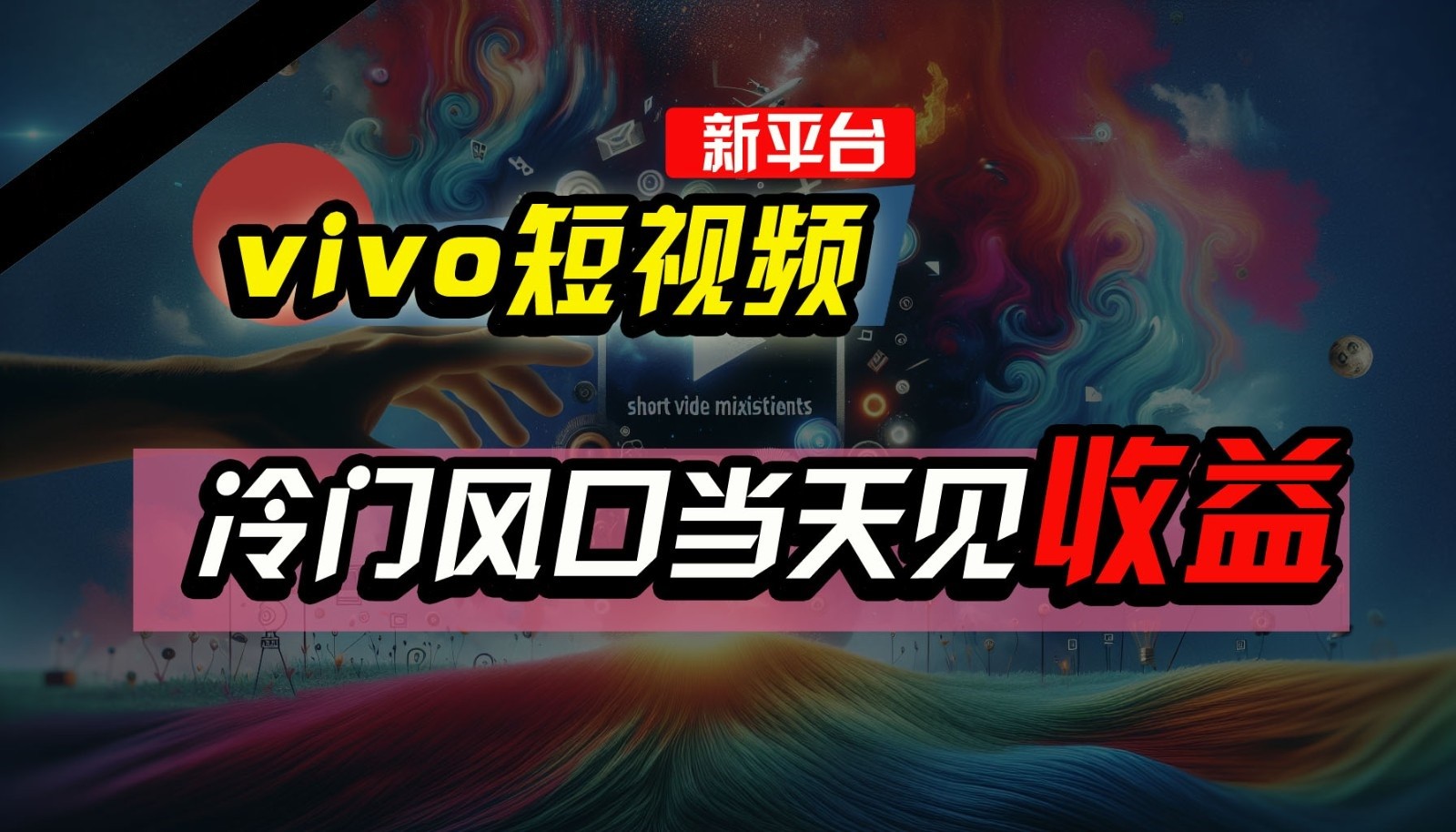 全新平台vivo短视频，新风口AI混剪无脑搬运，冷门风口当天见收益，7天撸了2300+了-网创空间