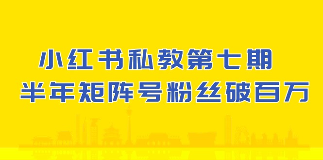 小红书私教第七期，小红书90天涨粉18w，1周涨粉破万 半年矩阵号粉丝破百万-网创空间