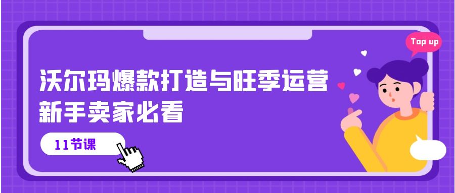 沃尔玛爆款打造与旺季运营，新手卖家必看（11节视频课）-网创空间