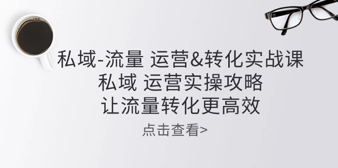 私域流量运营&转化实操课：私域运营实操攻略，让流量转化更高效-网创空间