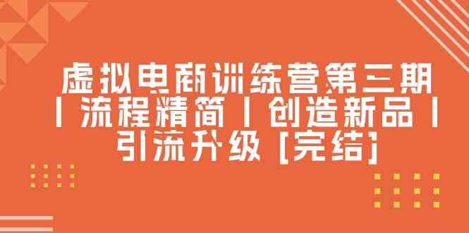 虚拟电商训练营第三期丨流程精简丨创造新品丨引流升级 [完结]-网创空间