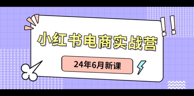 小红书电商实战营：小红书笔记带货和无人直播，24年6月新课-网创空间