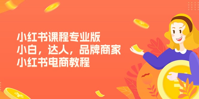 小红书课程专业版，小白，达人，品牌商家，小红书电商教程（15节）-网创空间