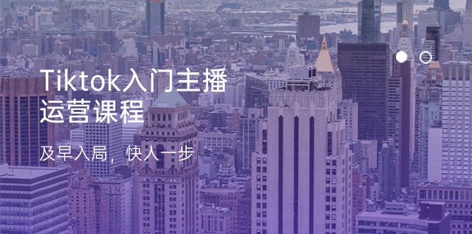 Tiktok入门主播运营课程，及早入局，快人一步（11节）-网创空间