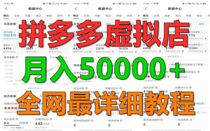 拼多多虚拟电商训练营月入50000+你也行，暴利稳定长久，副业首选-网创空间