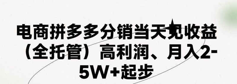 最新拼多多优质项目小白福利，两天销量过百单，不收费、老运营代操作-网创空间