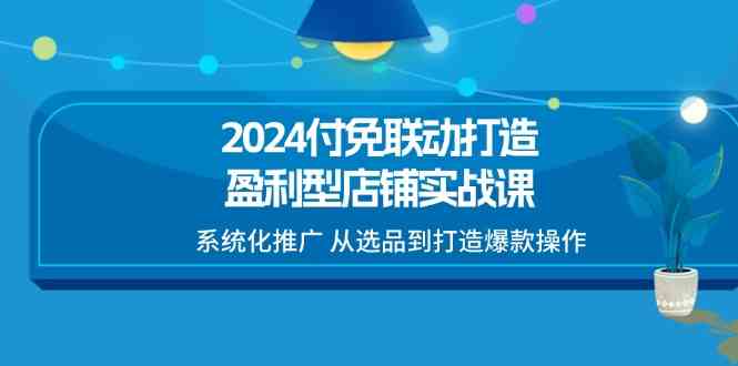 2024付免联动打造盈利型店铺实战课，系统化推广 从选品到打造爆款操作-网创空间