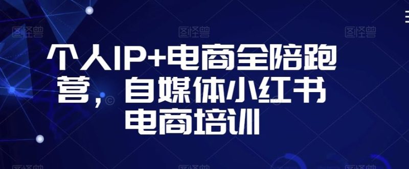 个人IP+电商全陪跑营，自媒体小红书电商培训-网创空间