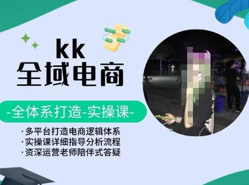 KK全域电商，全体系打造实操课，多平台打造电商逻辑体系-网创空间