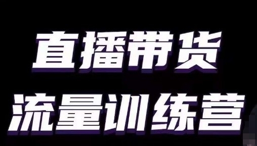 直播带货流量训练营，小白主播必学直播课-网创空间