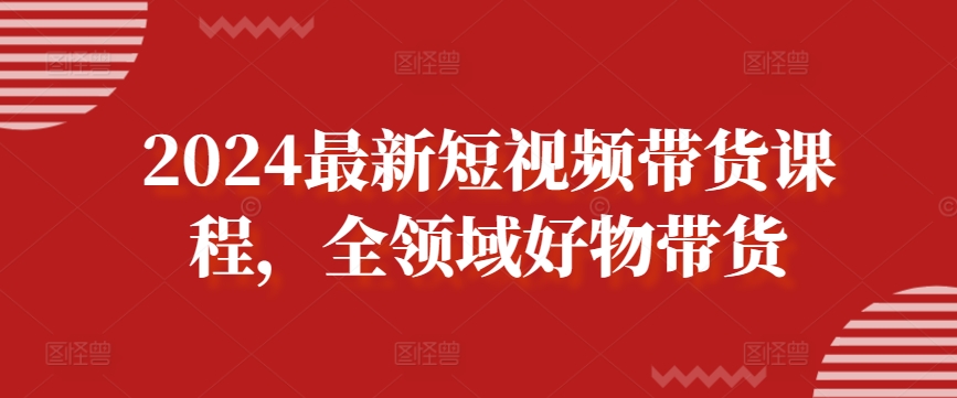 2024最新短视频带货课程，全领域好物带货-网创空间