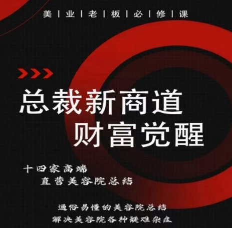 总裁新商道(美业老板必修课)，通俗易懂的美容院总结，解决美容院各种疑难杂症-网创空间