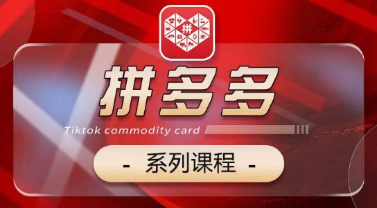 2024拼多多系列课，【基础】【运营】【活动】【推广】【玩法】5大模块-网创空间