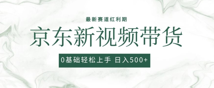 2024最新京东视频带货项目，最新0粉强开无脑搬运爆款玩法，小白轻松上手-网创空间