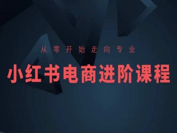 从零开始走向专业，小红书电商进阶课程-网创空间