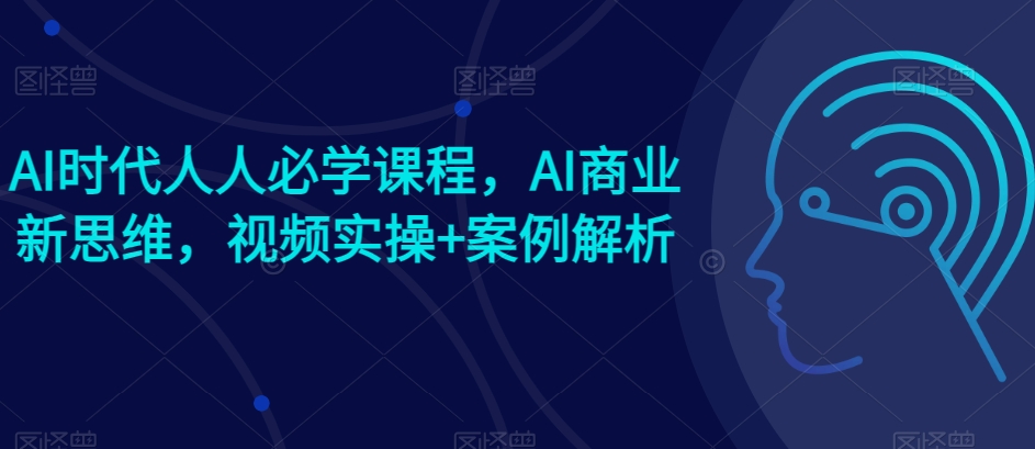AI时代人人必学课程，AI商业新思维，视频实操+案例解析【赠AI商业爆款案例】-网创空间