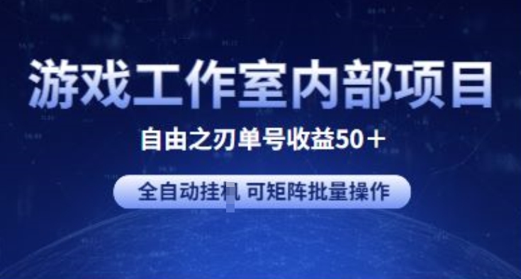 游戏工作室内部项目 自由之刃2 单号收益50+ 全自动挂JI 可矩阵批量操作-网创空间