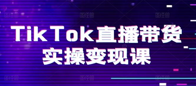 TikTok直播带货实操变现课：系统起号、科学复盘、变现链路、直播配置、小店操作流程、团队搭建等。-网创空间