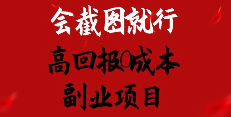 会截图就行，高回报0成本副业项目，卖离婚模板一天1.5k+【揭秘】-网创空间