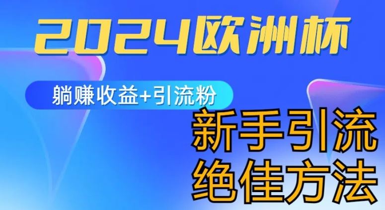 2024欧洲杯风口的玩法及实现收益躺赚+引流粉丝的方法，新手小白绝佳项目【揭秘】-网创空间